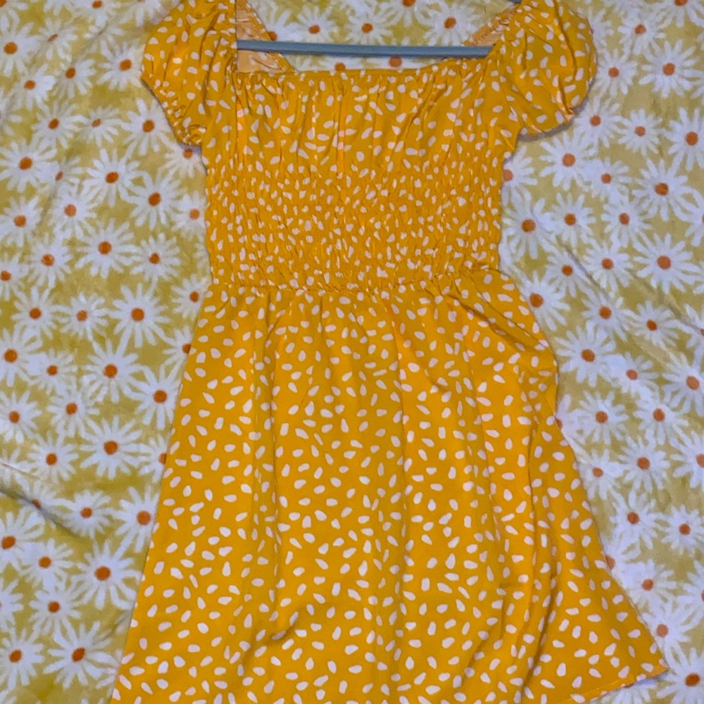 Yellow floral dress
